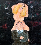 Devine, si tu peux - huile sur toile - 85 x 84,6 cm - (Galerie Claire Corcia, Paris)